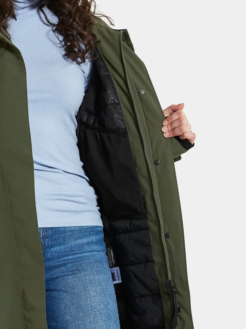 Didriksons Womens Erika Parka 3 Deep Green-9